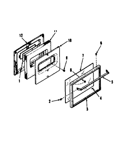 Oven door section