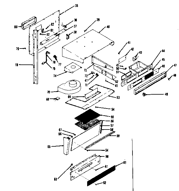 Backguard section