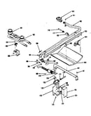 Oven burner and top burner section