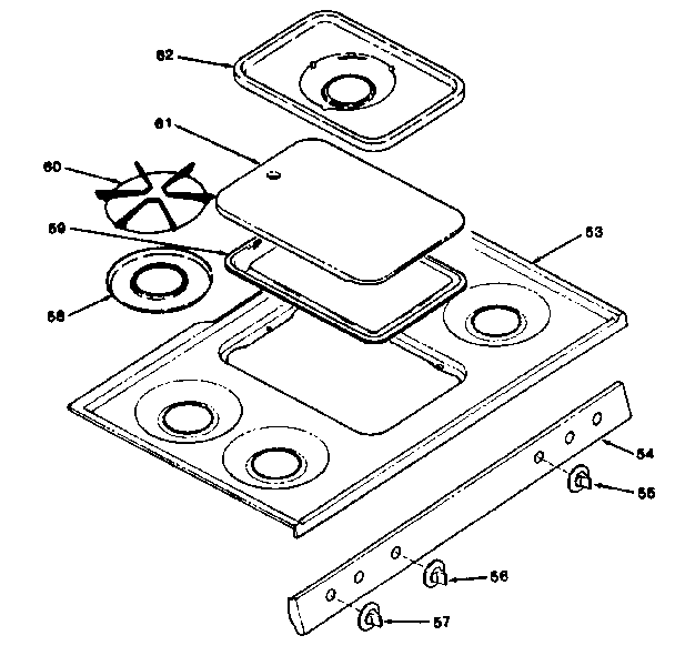 Cooktop section