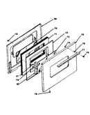 Oven door model 119.7438610