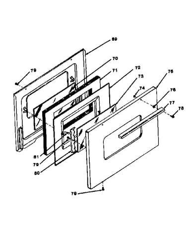 Oven door model 119.7438610