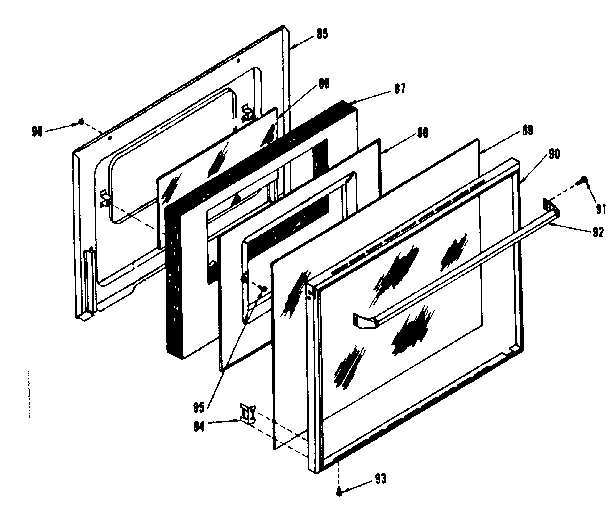Oven door model 119.7498610