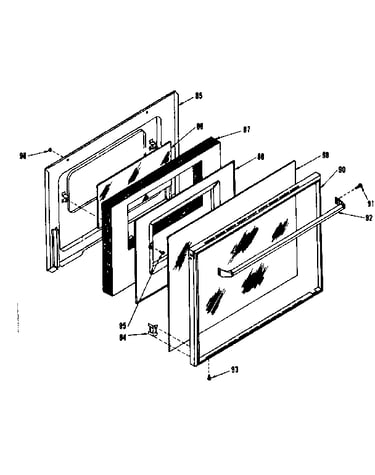 Oven door model 119.7498610