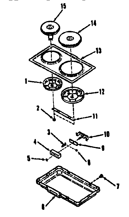 Optional electric hob element module kit 4998530 & 4998630