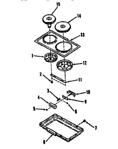 Optional electric hob element module kit 4998530 & 4998630
