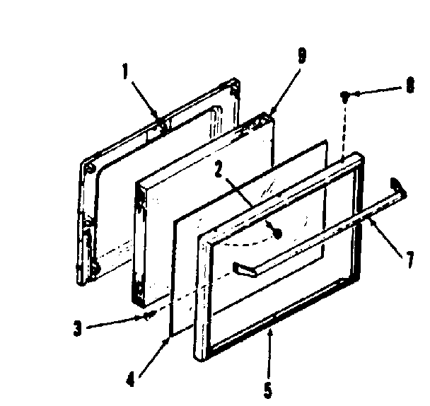 Oven door section