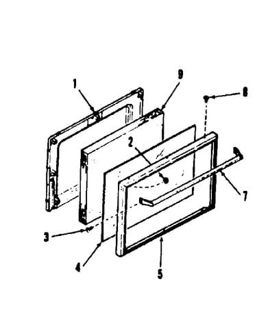 Oven door section