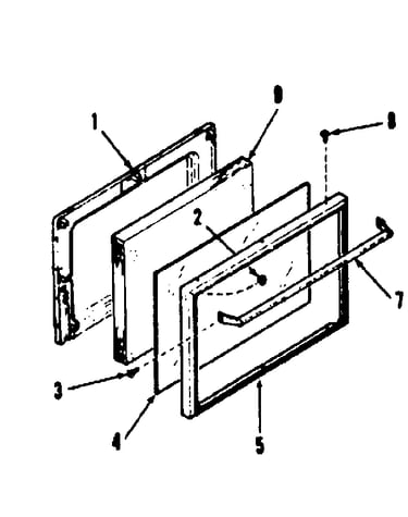 Oven door section