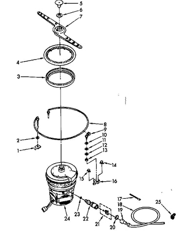 Heater, pump and lower sprayarm parts