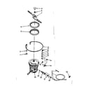 Kenmore 6651591680 heater, pump and lower sprayarm parts diagram