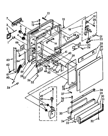 Door and toe panel parts