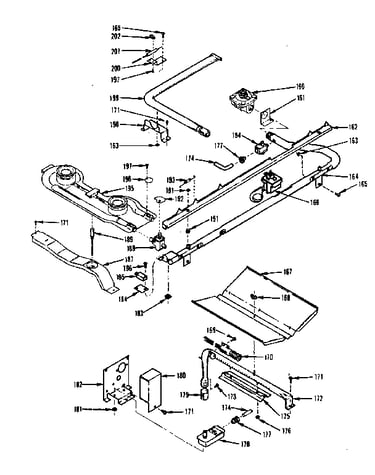 Oven and top burner section