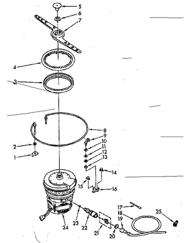Heater, pump and lower sprayarm parts