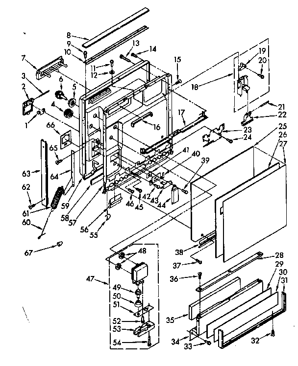 Door and toe panel parts