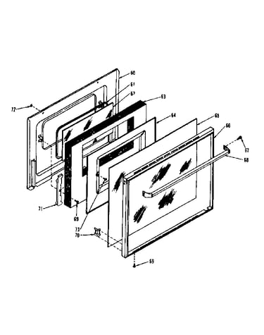Oven door section