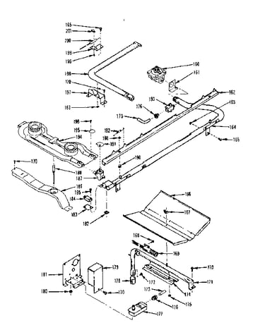 Oven and top burner section