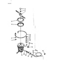 Kenmore 6651586580 heater, pump and lower sprayarm parts diagram