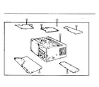 Compaq PORTABLE II mechanical chassis (front). diagram