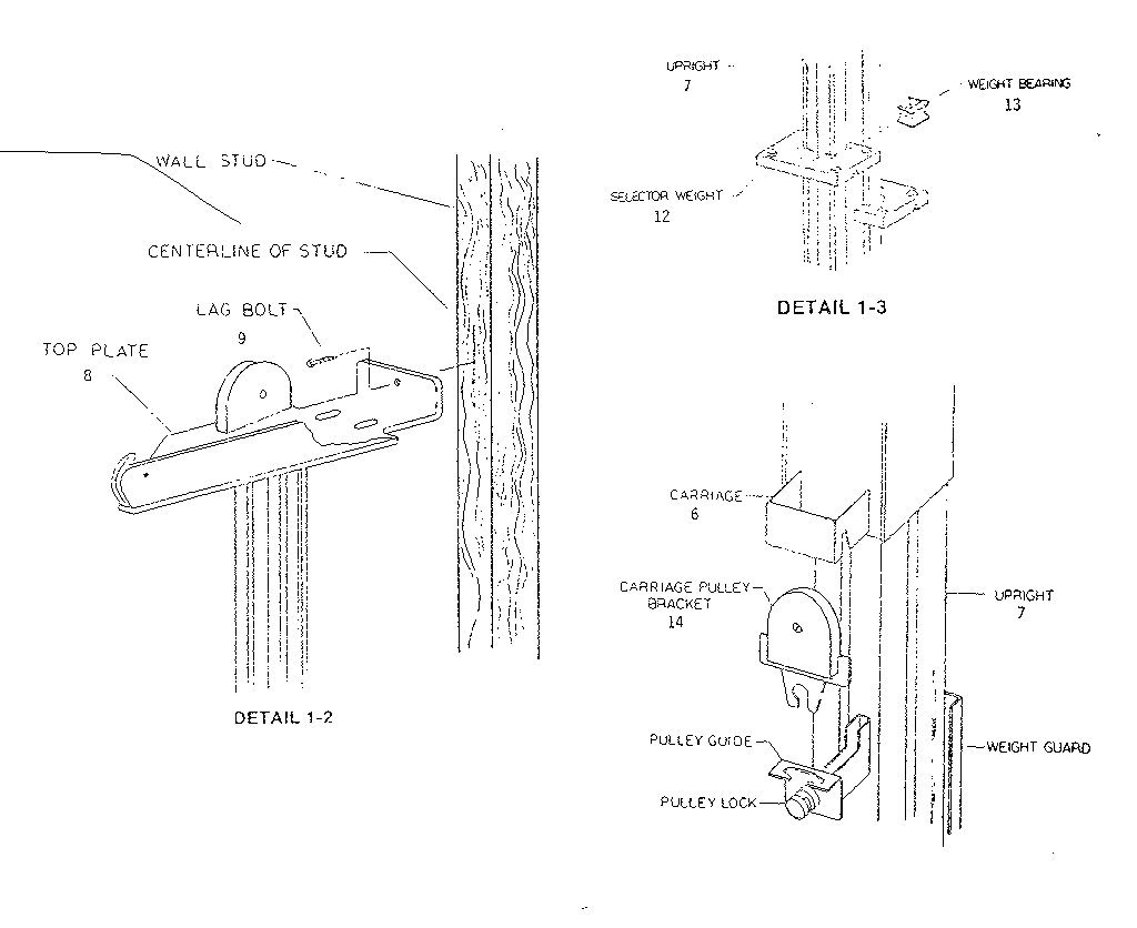 Top plate and pulley bracket