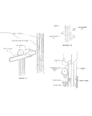 Top plate and pulley bracket