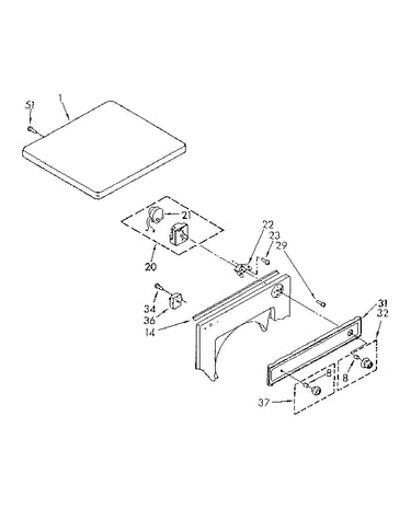 Top and controls parts