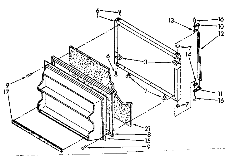 Freezer door parts