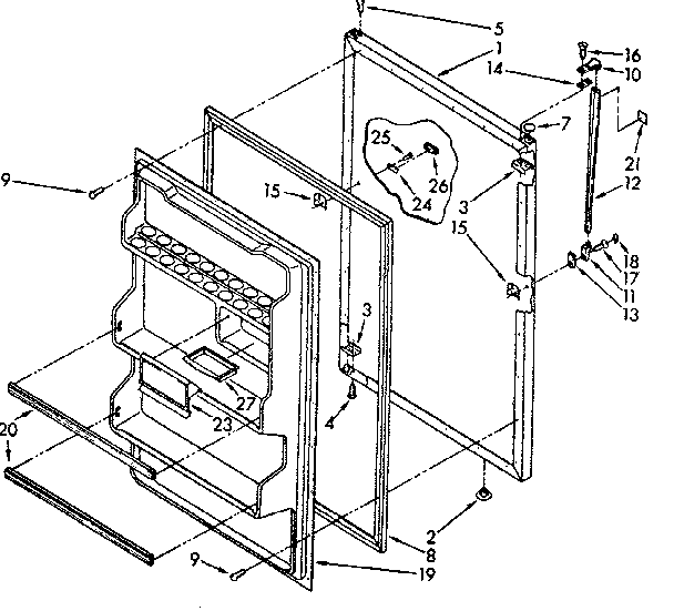 Refrigerator door parts