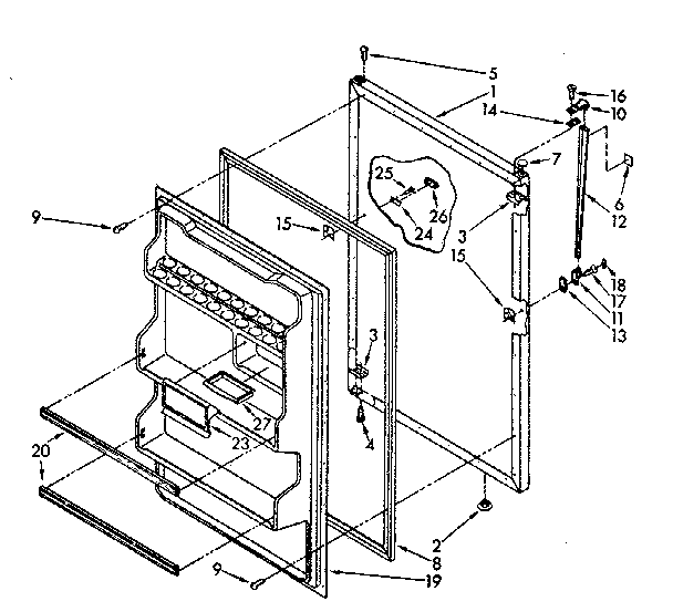 Refrigerator door parts