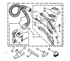 Kenmore 1162645580 hose and attachment parts diagram