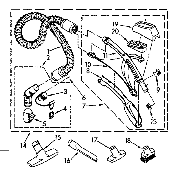 Hose and attachment parts