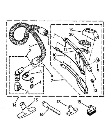 Hose and attachment parts