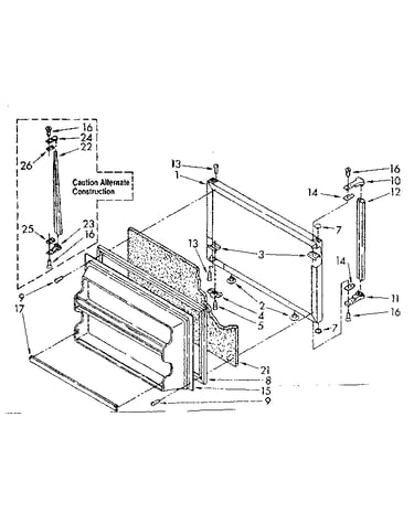 Freezer door parts