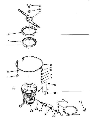 Heater, pump and lower sprayarm parts