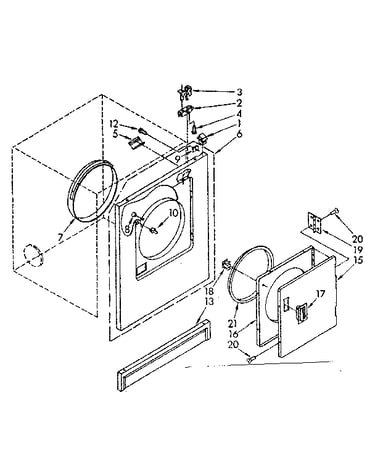 Front panel and door parts