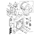 Kenmore 11083679630 bulkhead, drum and heater box parts diagram
