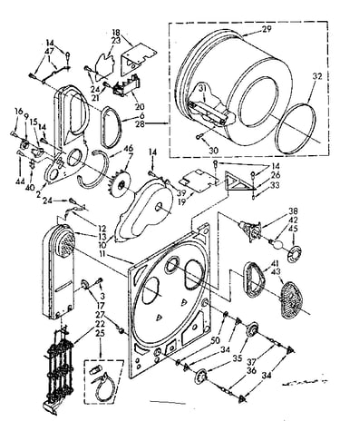 Bulkhead, drum and heater box parts