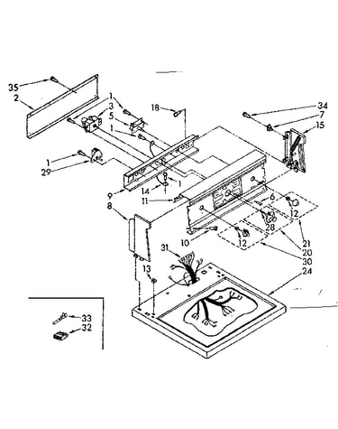 Top and control panel parts