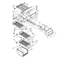 Kenmore 1068562380 freezer interior parts diagram
