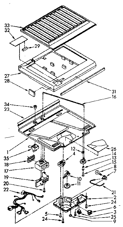 Compartment separator and control parts
