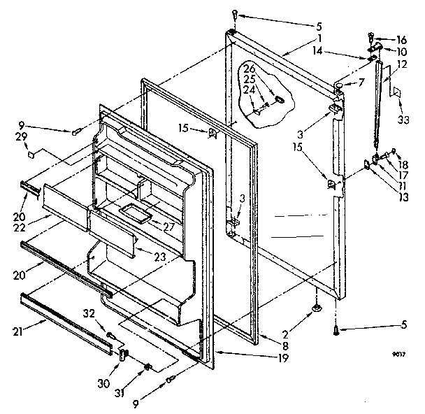Refrigerator door parts