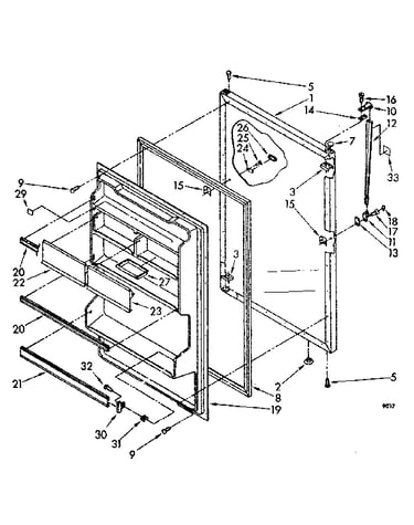 Refrigerator door parts