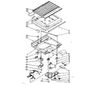 Kenmore 1068668133 compartment separator and control parts diagram