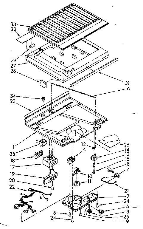 Compartment separator and control parts