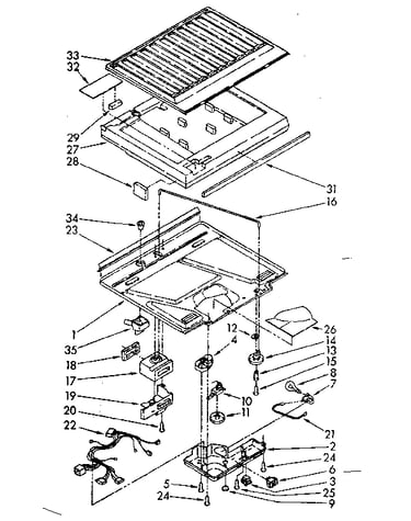 Compartment separator and control parts