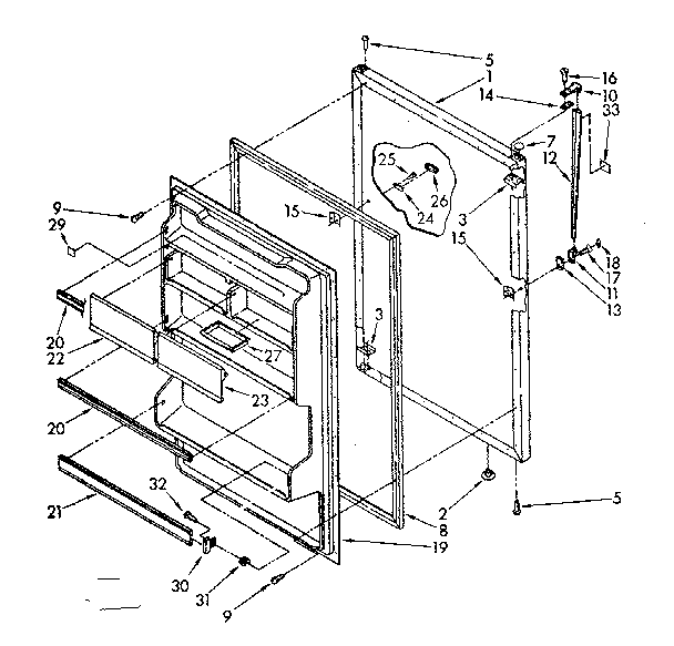Refrigerator door parts