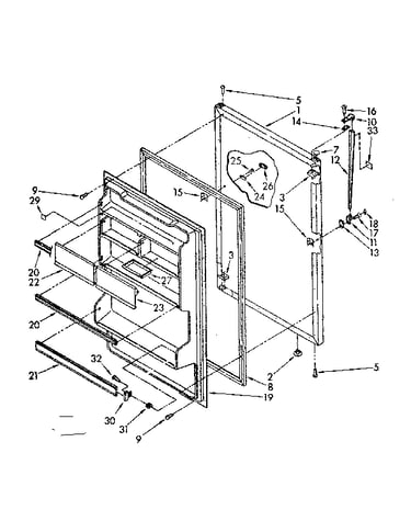 Refrigerator door parts