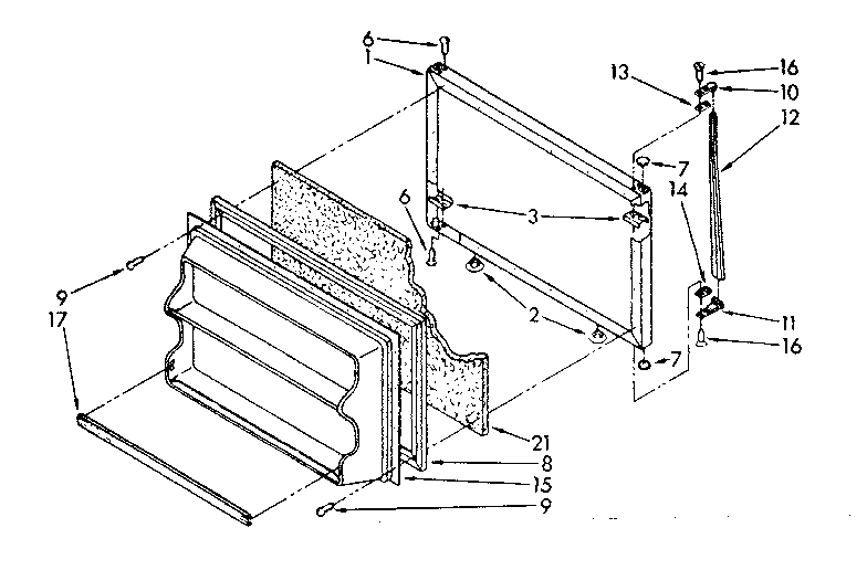 Freezer door parts