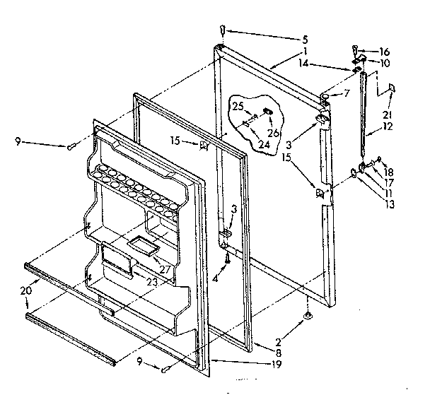 Refrigerator door parts