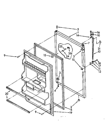 Refrigerator door parts